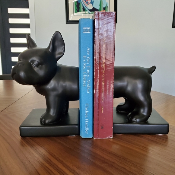 Threshold Rare Black French Bulldog Bookends